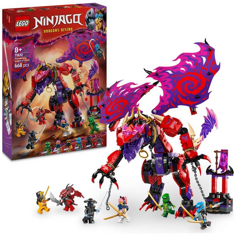 LEGO NINJAGO Thunderfang Dragon of Chaos Role-Play Toy 71832 0