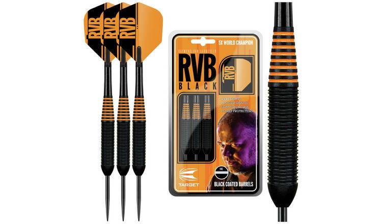 Target RVB Black 22g Brass Steel Tip Darts Set