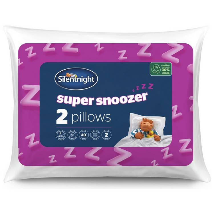 Silentnight Super Snoozer Medium Pillow - 2 Pack 0