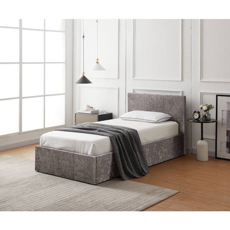 Argos Home Heathdon Single End Lift Ottoman Bed - Silver 0
