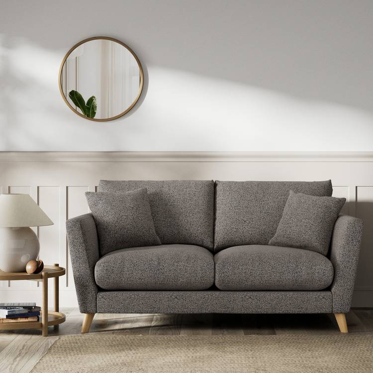 Habitat Lomond Fabric 2 Seater Sofa - Charcoal - Ash Leg 0
