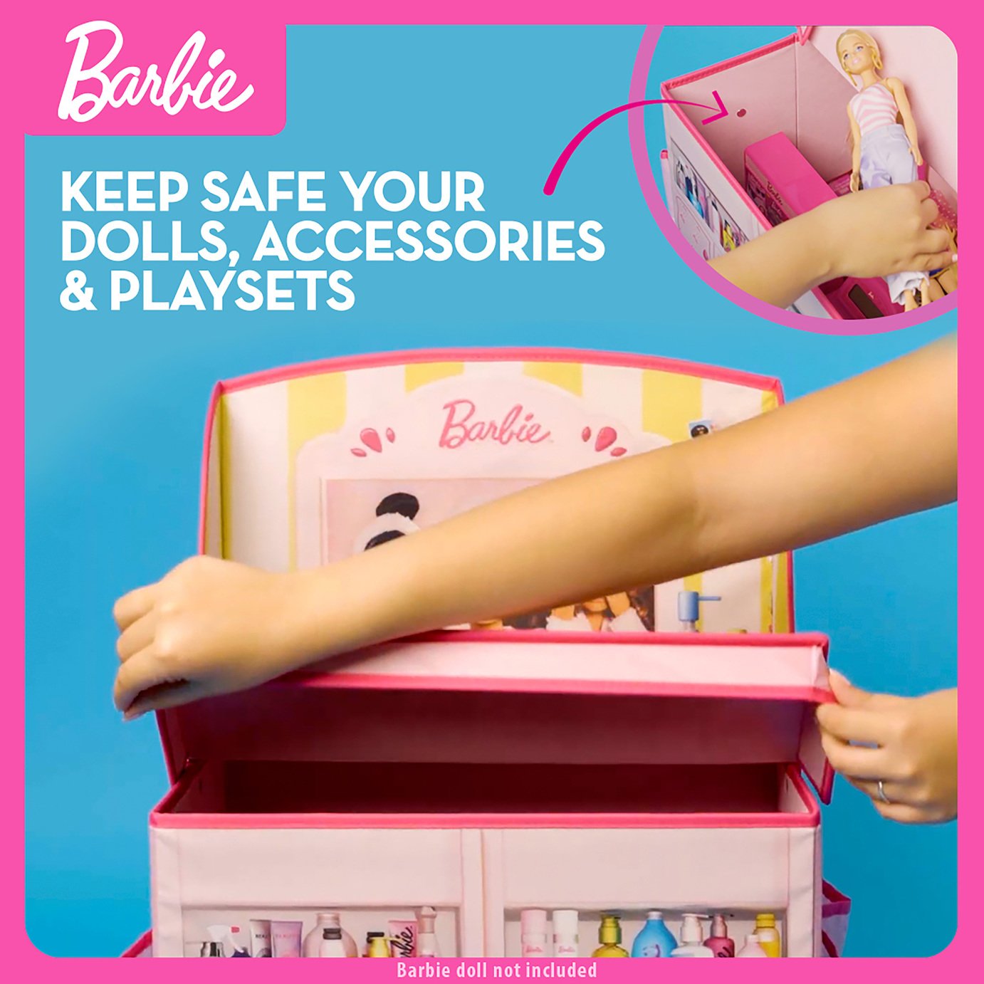Buy Barbie 2 in 1 Foldable Role Play Vanity Storage | Doll