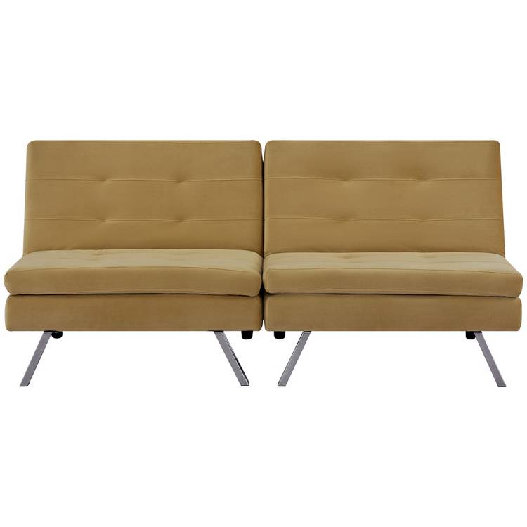 Habitat Duo Fabric 2 Seater Clic Clac Sofa Bed - Camel 0