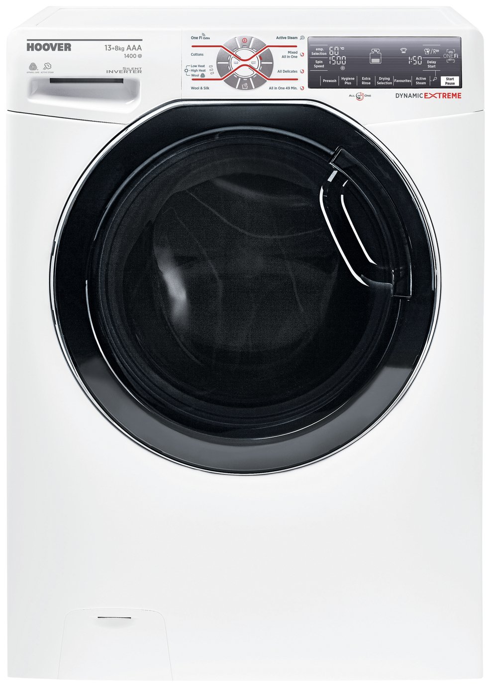 Hoover WDWFT4138AH 13KG / 8KG 1400 Spin Washer Dryer - White