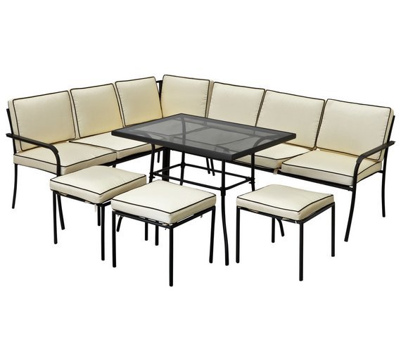 Argos Home Ronda 8 Seater Metal Corner Sofa Set