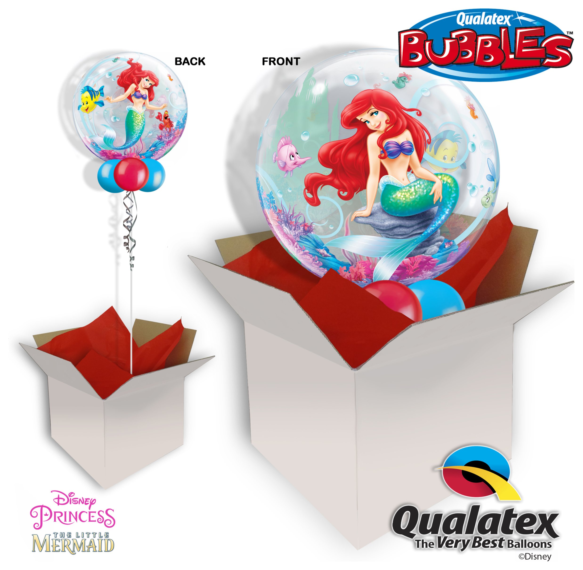 Disney The Little Mermaid 22 Inch Bubble Balloon In A Box