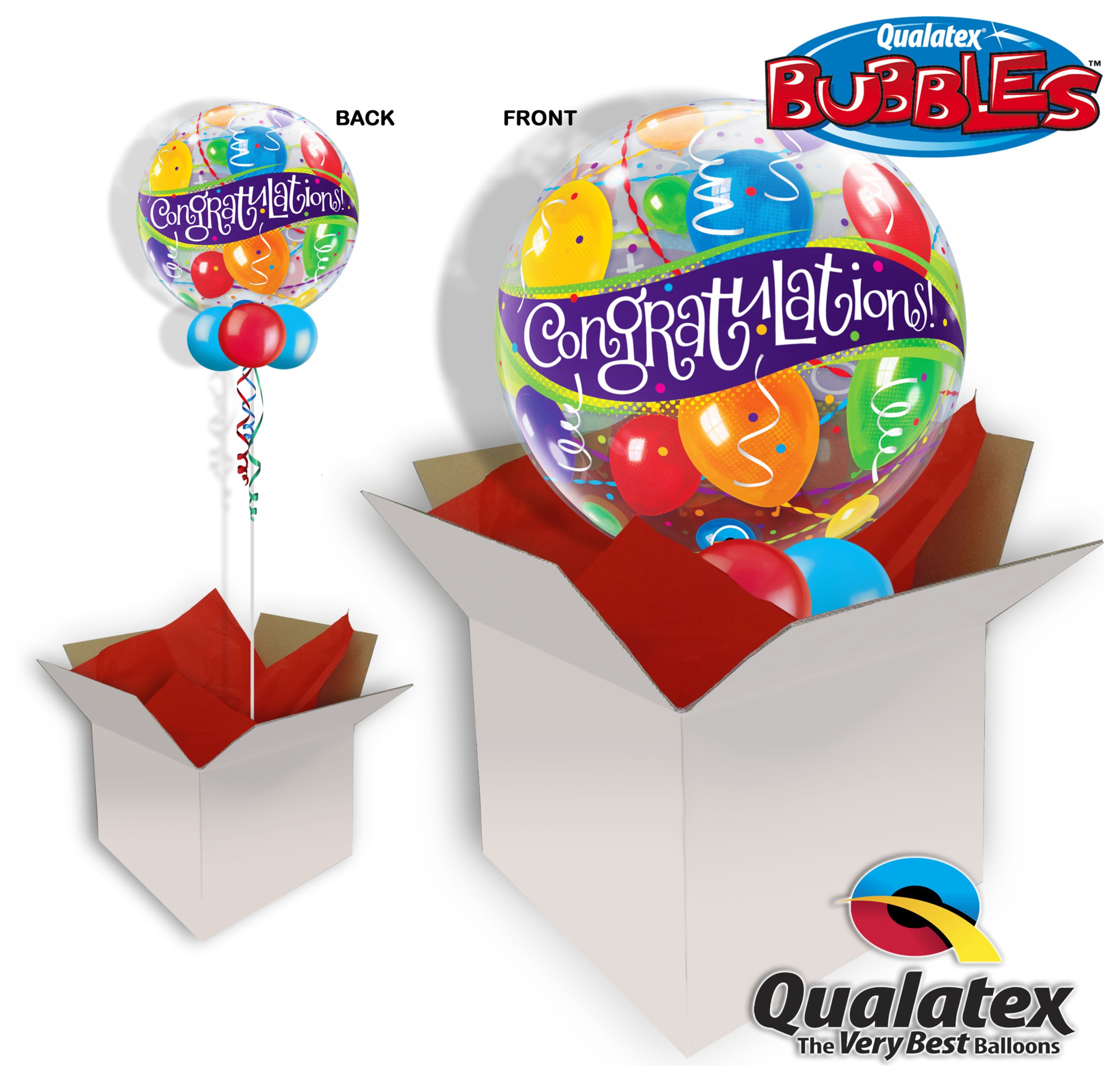 Congratulations Bubble Balloon In A Box