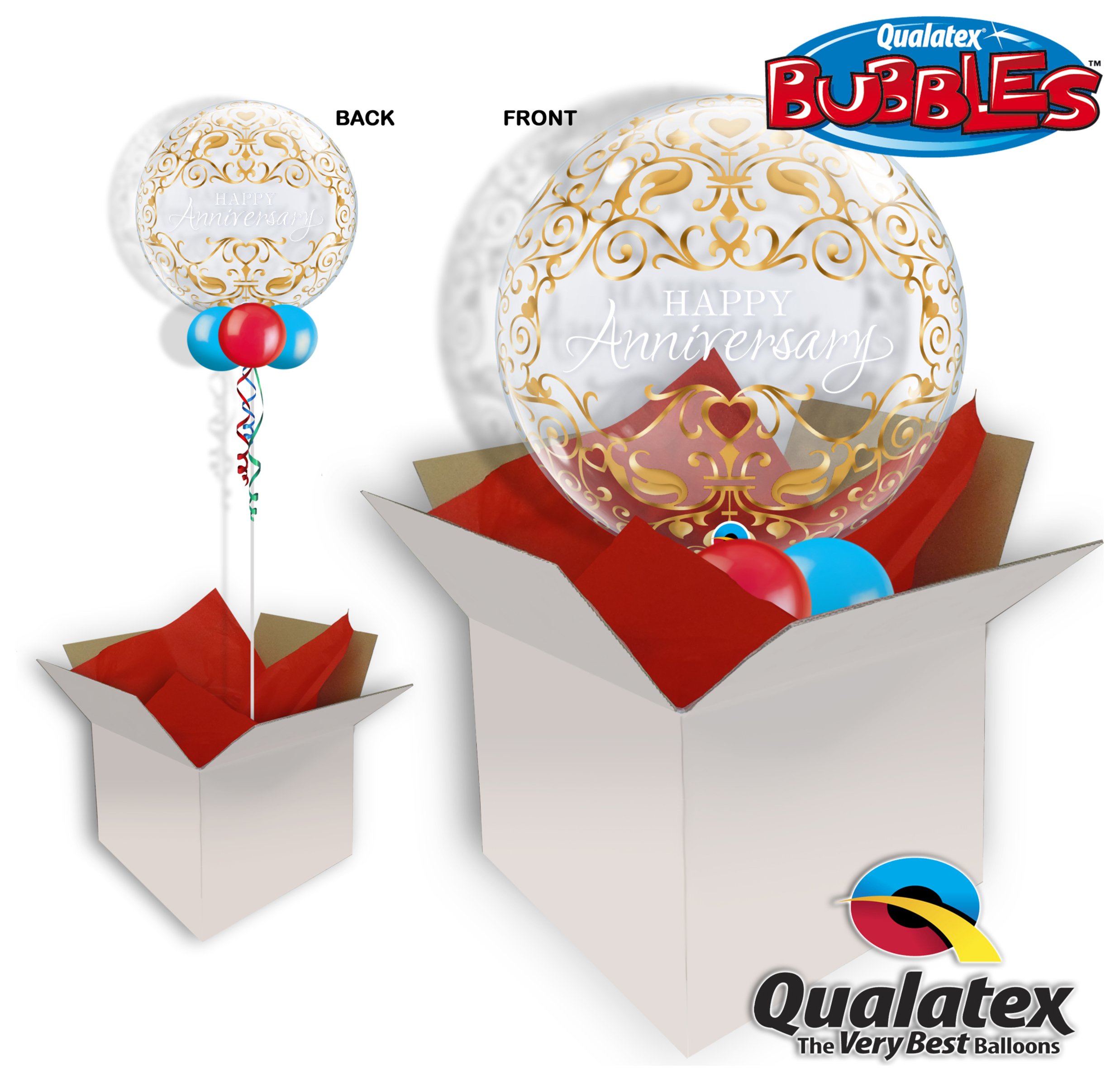 Classic Anniversary 22 Inch Bubble Balloon In A Box