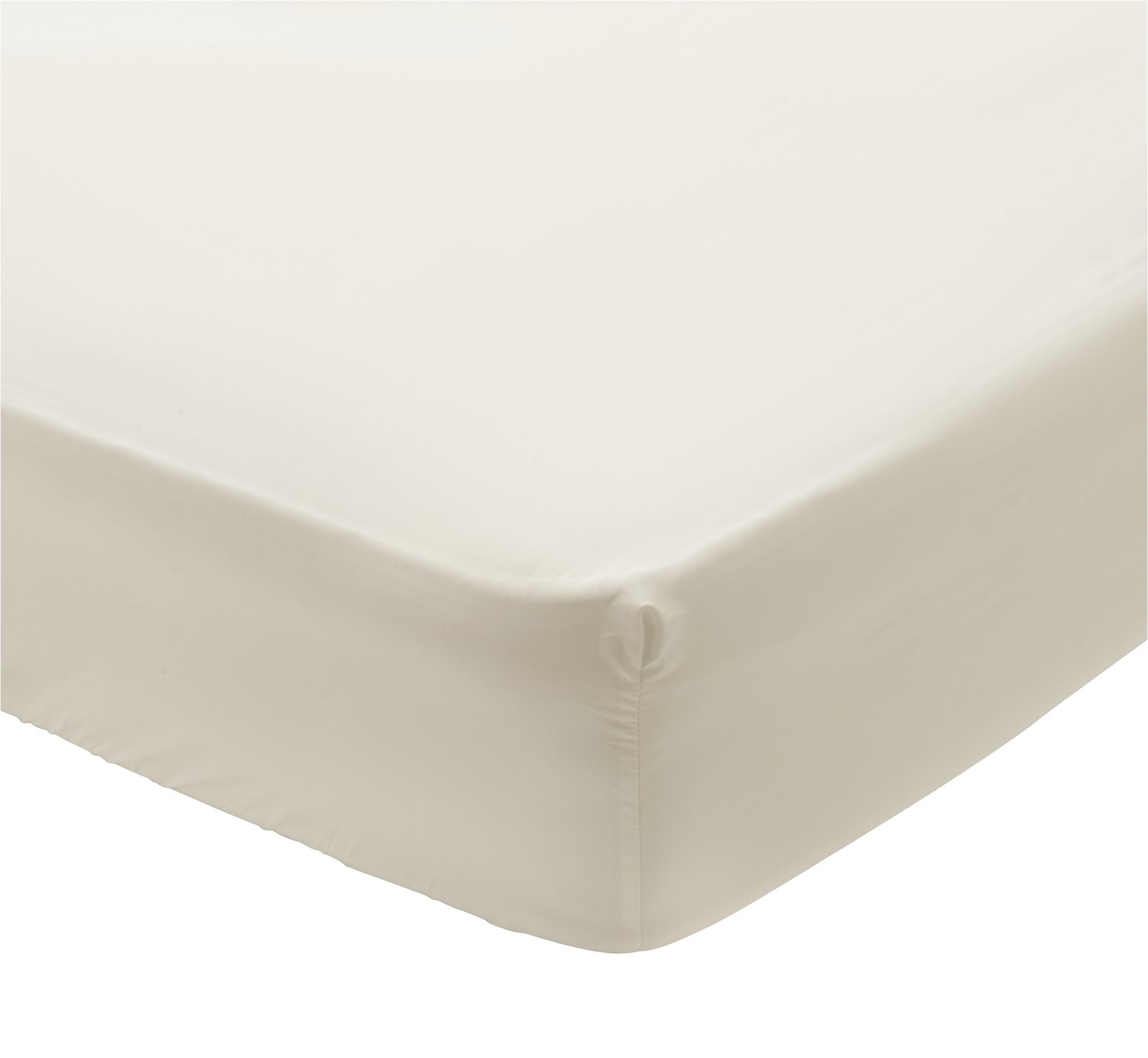 Argos Home Ivory 400 TC Fitted Sheet - Kingsize