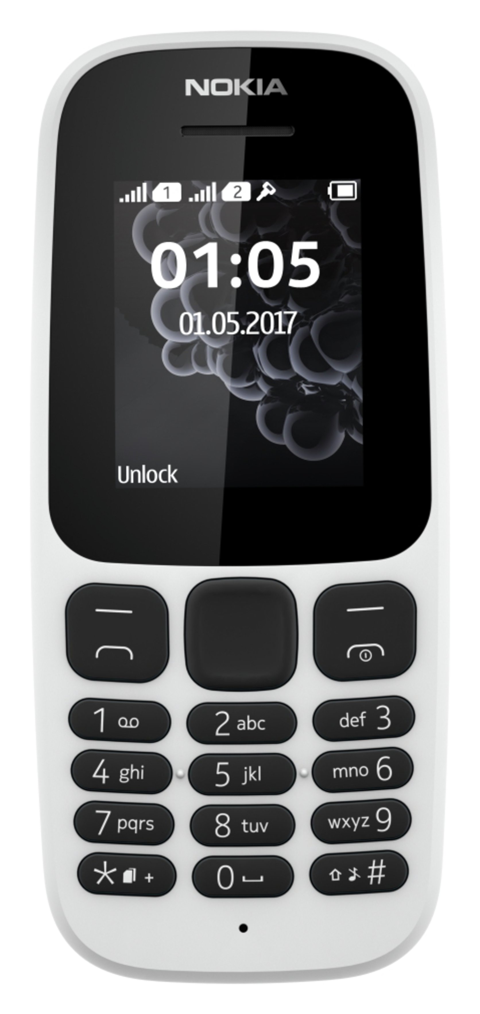 SIM Free Nokia 105 2017 Mobile Phone - White