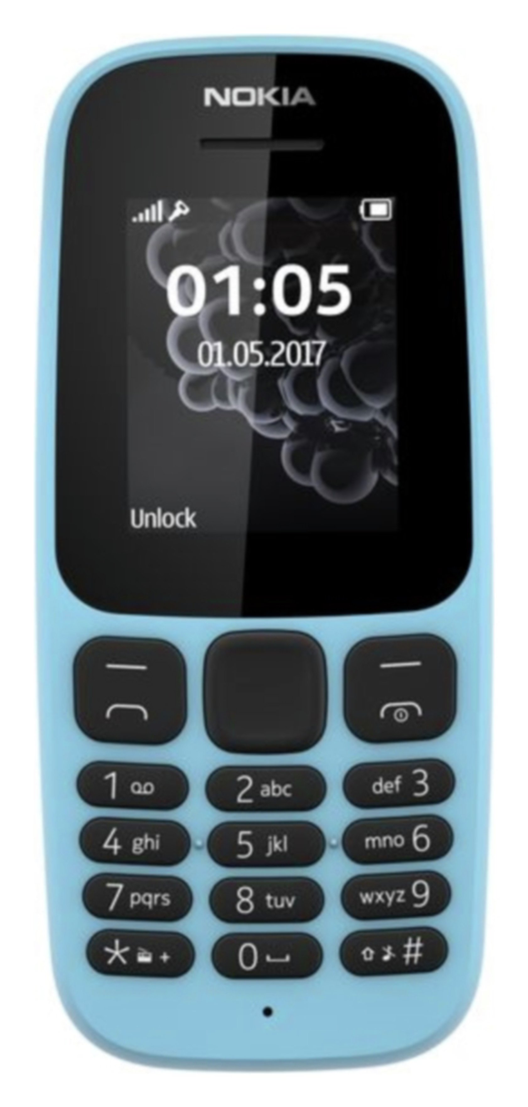 Sim Free Nokia 105 2017 Mobile Phone - Blue