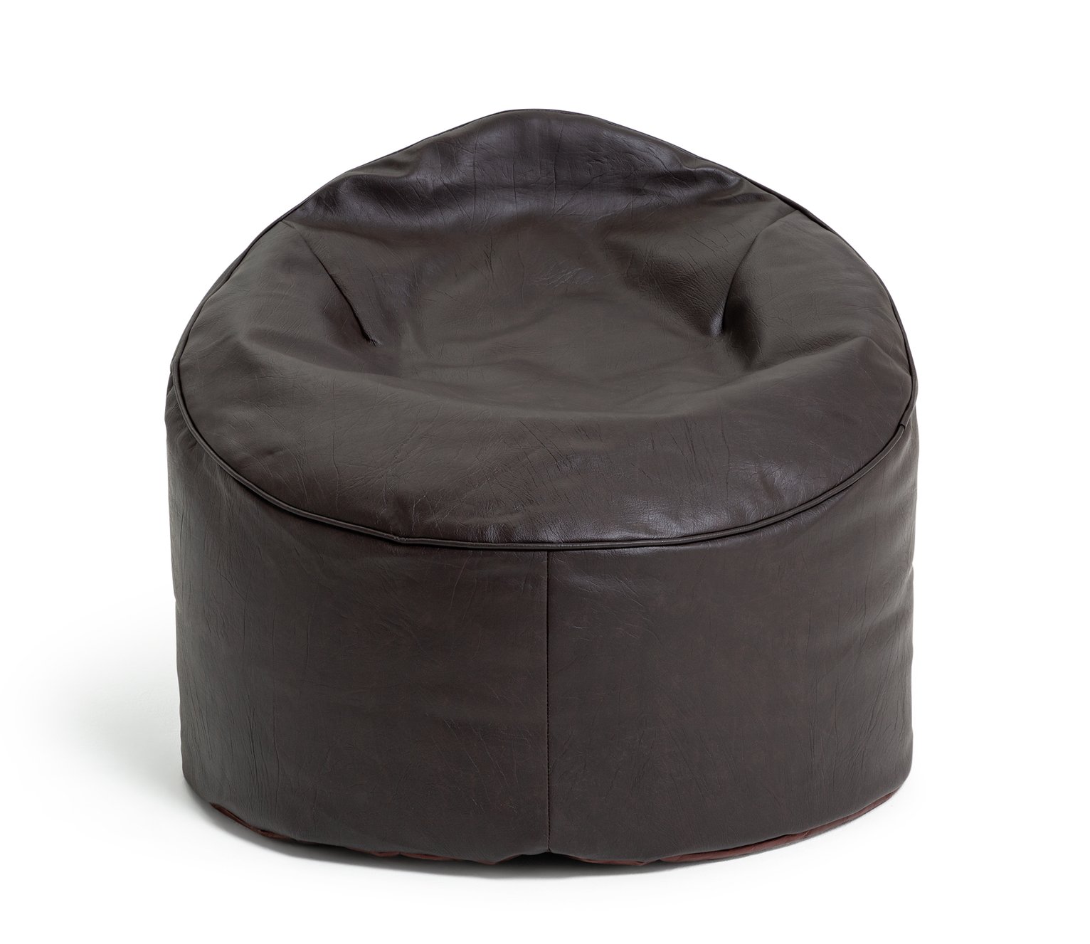 Habitat Faux Leather Bean Bag Chair - Chocolate