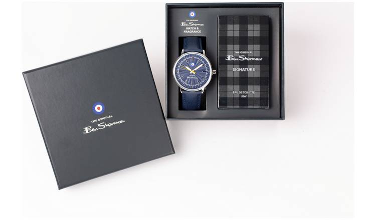 Ben Sherman Blue Strap Watch With Fragrance Set 