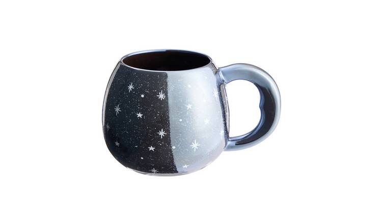 Argos Home Stoneware Moon & Stars Mug - Metallic
