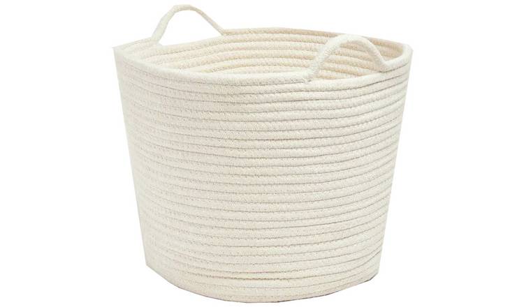 Great Little Trading Company Woven Rope Storage Basket-Ivory