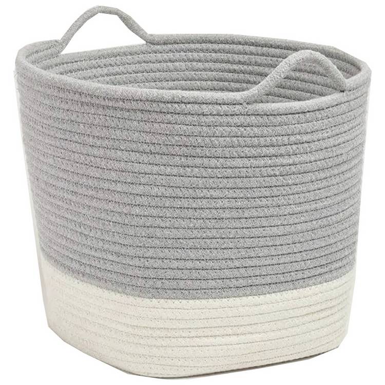 Great Little Trading Company Rope Storage Basket-Ivory/Grey 0