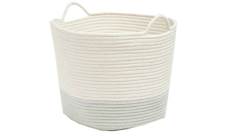 Great Little Trading Company Rope Storage Basket-Ivory/Sage