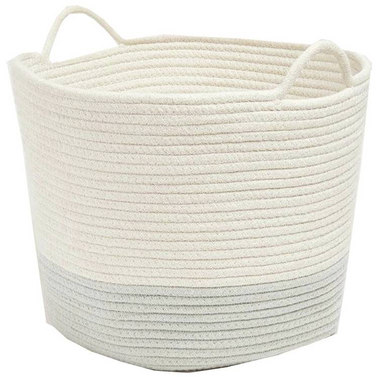 Great Little Trading Company Rope Storage Basket-Ivory/Sage 0