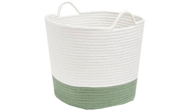 Great Little Trading Company Rope Storage Basket - Green