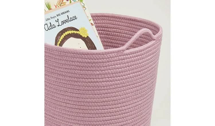 Great Little Trading Company Rope Storage Basket - Rose Pink
