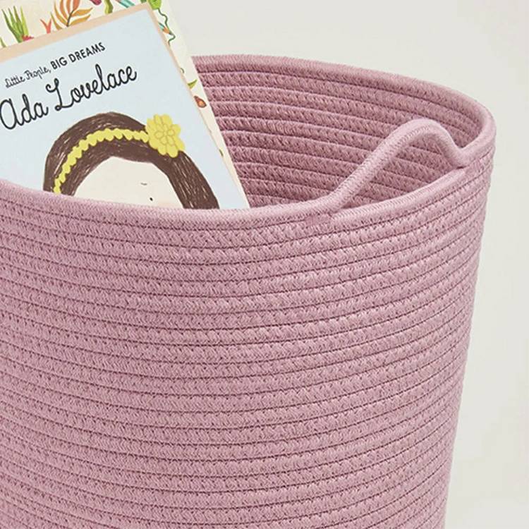 Great Little Trading Company Rope Storage Basket - Rose Pink 0