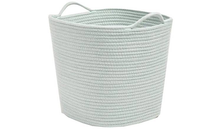 Great Little Trading Company Rope Storage Basket-Sage Green