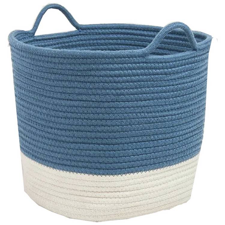 Great Little Trading Company Rope Storage Basket Galaxy Blue 0