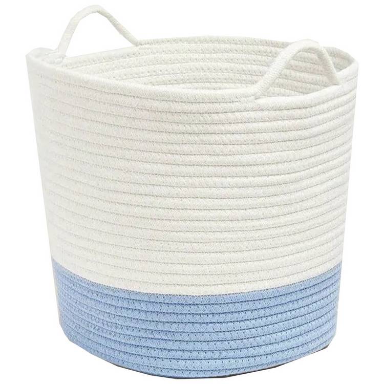 Great Little Trading Company Rope Storage Basket - Blue 0