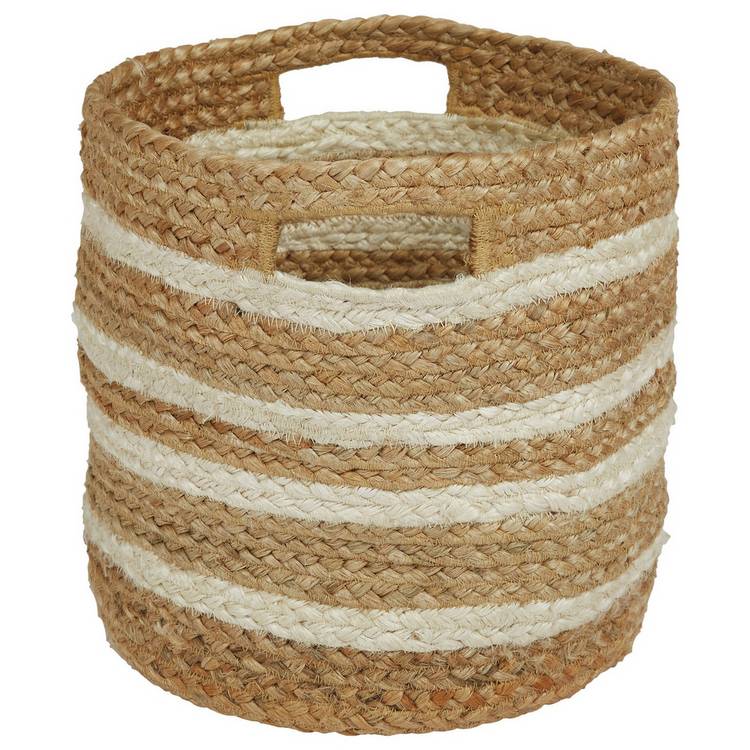 Great Little Trading Company Jute Storage Basket - Ivory 0