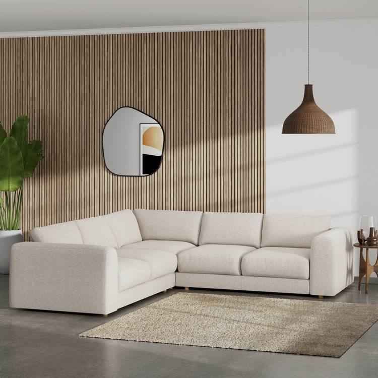 Habitat Ayr Reversible Corner Sofa - Natural 0