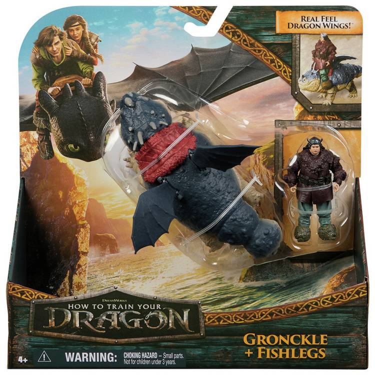 How To Train Your Dragon Gronkle & Fishlegs Figure Set  0