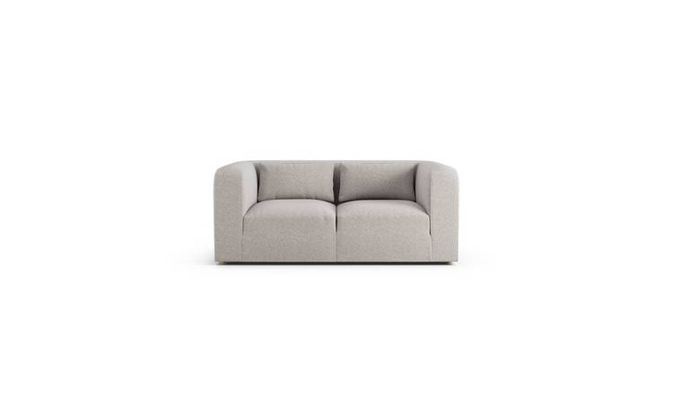 Habitat Lars Fabric 2 Seater Sofa - Natural - Ash Leg