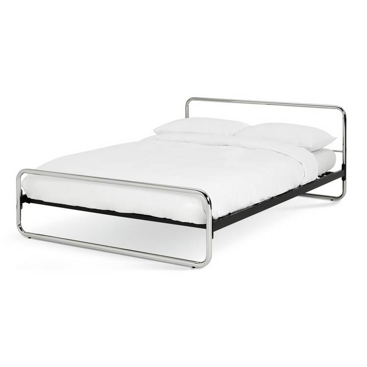 Habitat Albers Steel Double Bed Frame - Nickle 0
