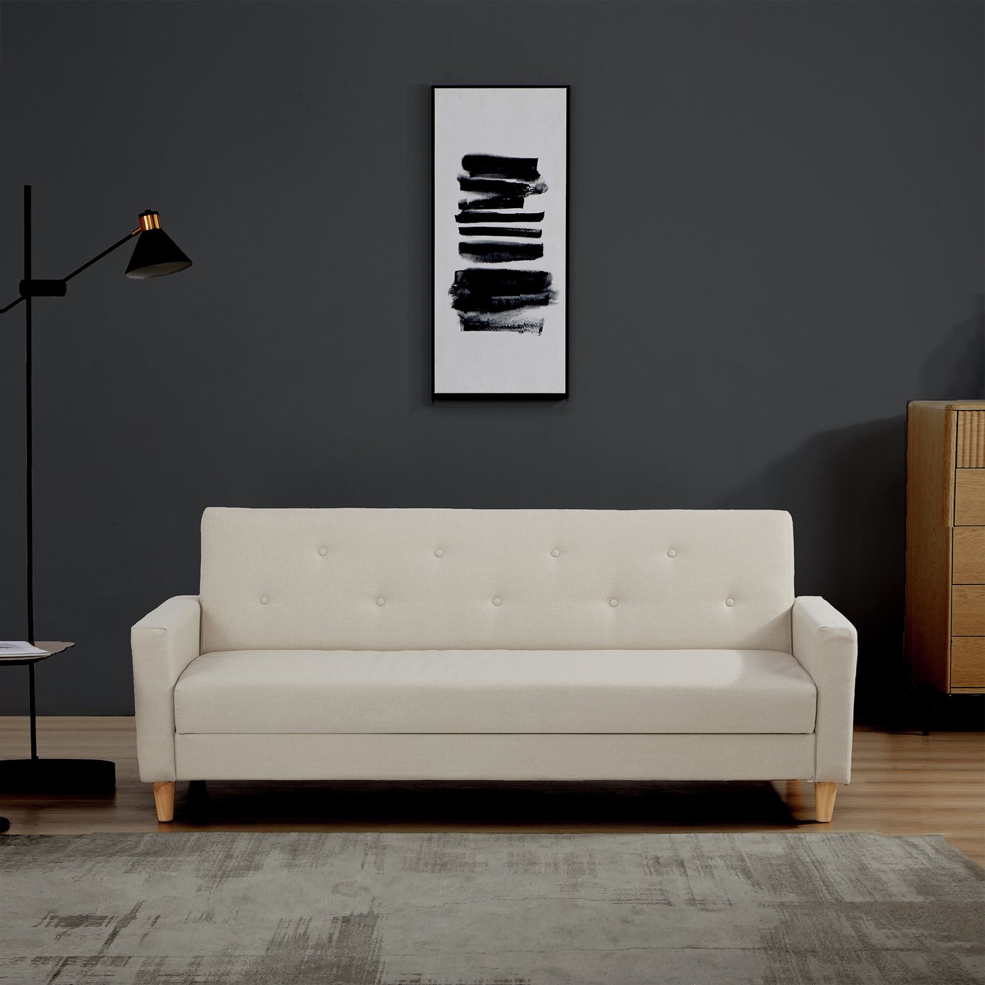 HABITAT SOFA BED ブッチャーノ Buy Habitat Brooks Fabric Clic Clac Sofa Bed - Natural | Sofabeds