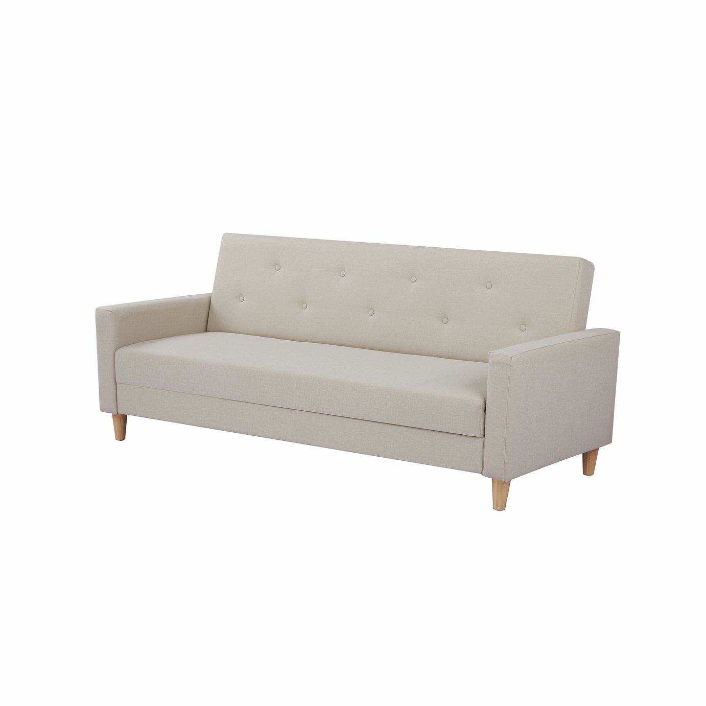 Buy Habitat Brooks Fabric Clic Clac Sofa Bed - Natural | Sofabeds