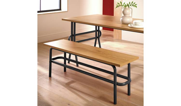 Habitat Ballon Metal Dining Bench - Black
