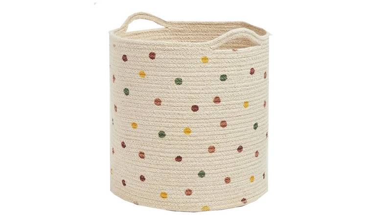 Great Little Trading Company Rope Storage Basket-Pastel Spot