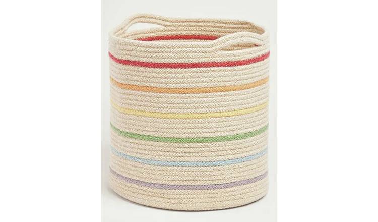 Great Little Trading Company Rope Storage Basket - Rainbow