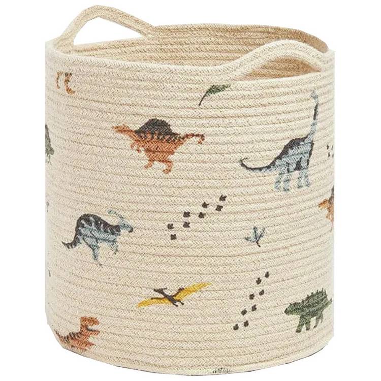 Great Little Trading Company Rope Storage Basket - Dinosaur 0