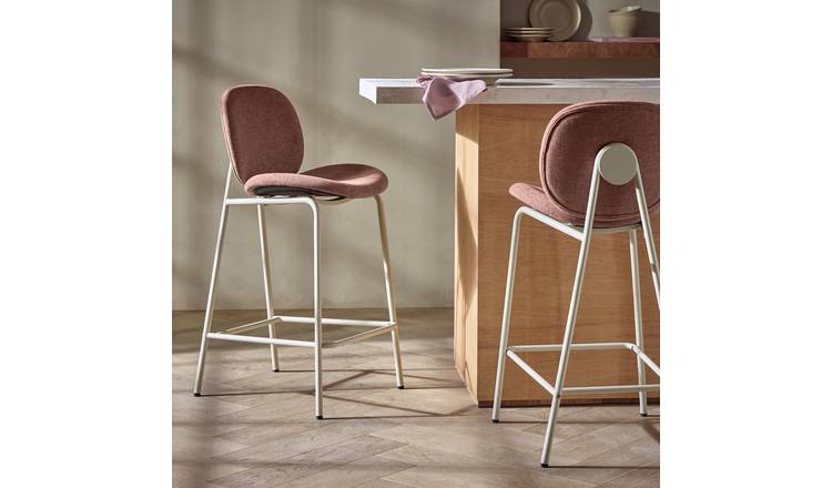 Habitat Oryn Fabric Bar Stool - Pink