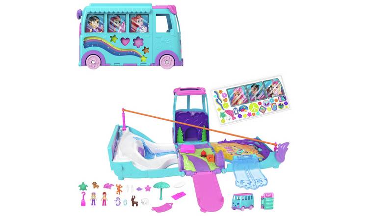 Polly Pocket Pet Mobile Adventure Playset with Micro Dolls