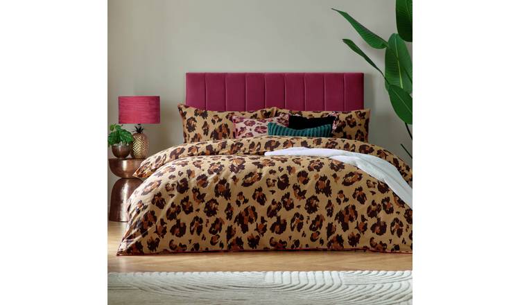 furn True Leopard Print Slate Beige Bedding Set - Single