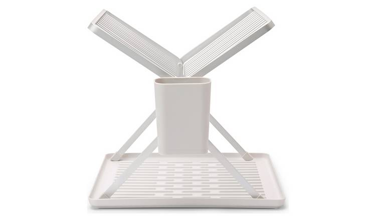 Brabantia Sink Side Foldable Plastic Dish Rack - Light Grey