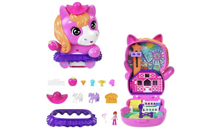 Polly Pocket Rodeo Compact playset with Dolls & Accessories