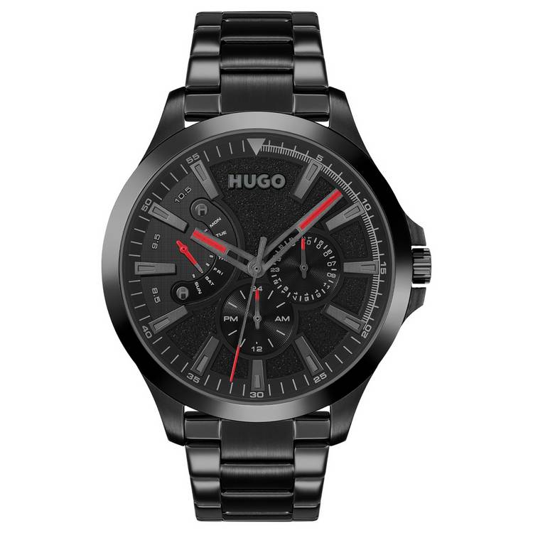 HUGO Men's Black Leap Bracelet Watch 0