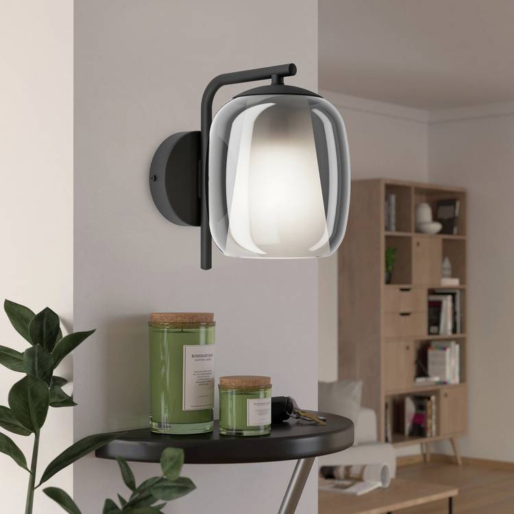 EGLO Ciampino Steel Wall Light - Black & Grey 0