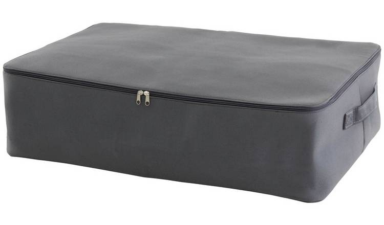 Buy Habitat Jolie Canvas Polyester Underbed Storage Trunk Grey