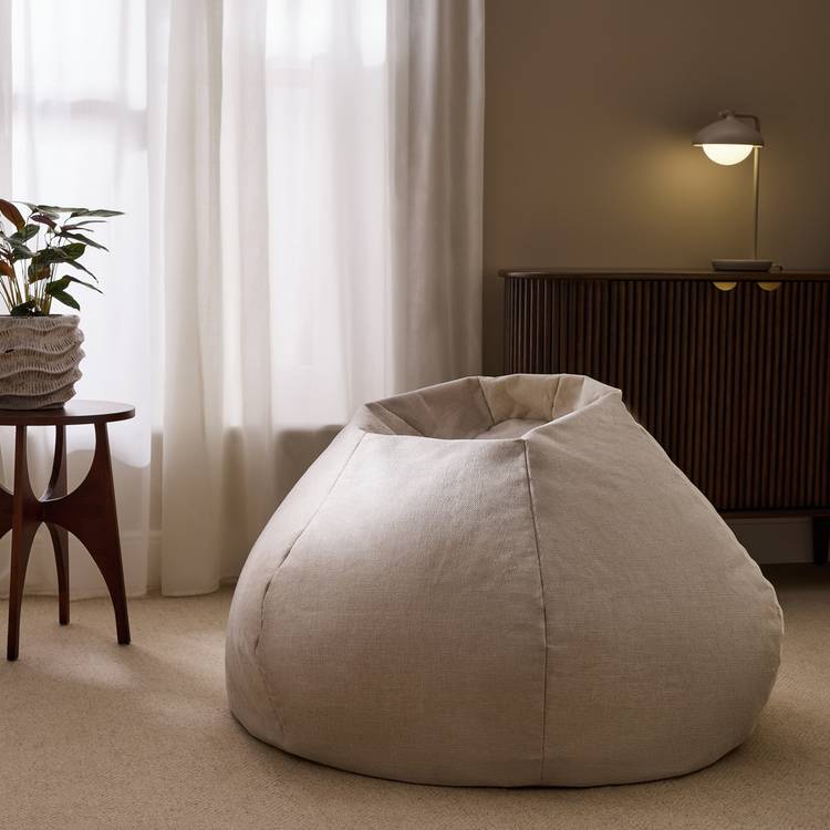 Kaikoo Ayrton Fabric Bean Bag - Stone 0