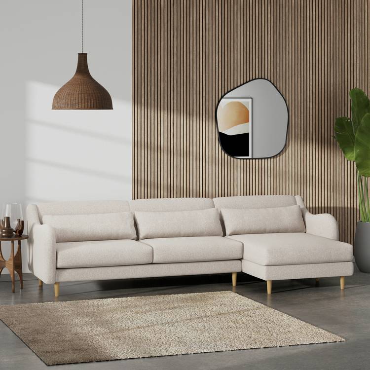 Habitat Turnmill Right Hand Corner Sofa - Natural 0