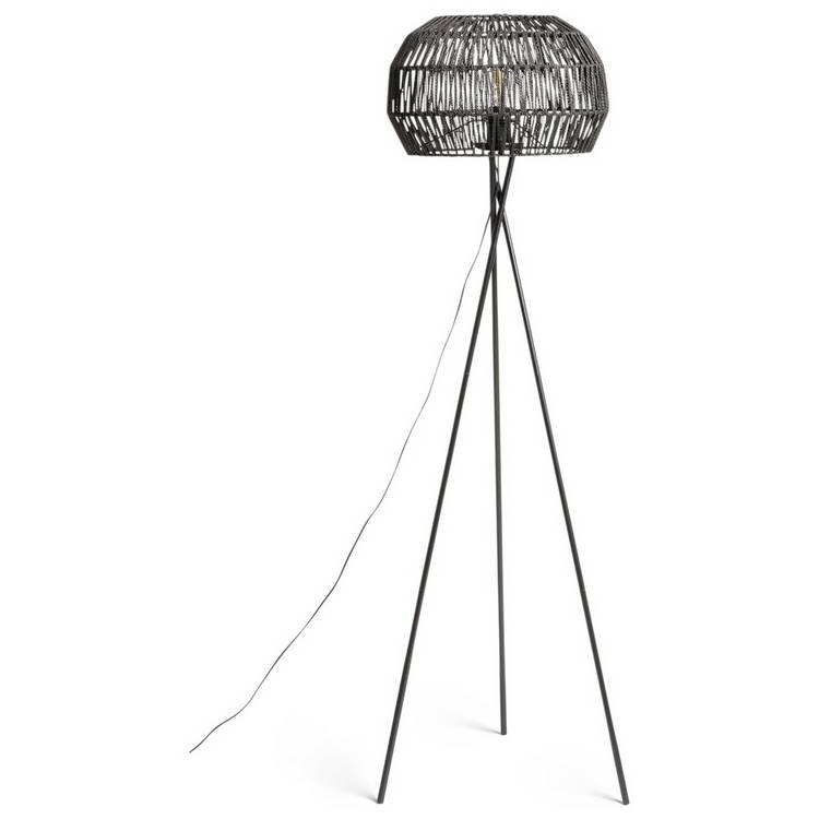 Argos Home Global Rope Tripod Floor Lamp - Black 0